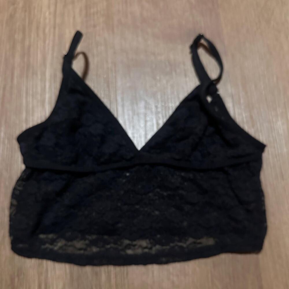 Black lace bralette adjustable straps